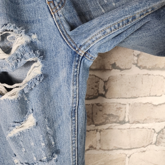 Free People We The Free Soak Up the Sun High Rise Thrashed Skinny Jean  Size 27 - Picture 10 of 16